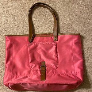 Pink tote bag